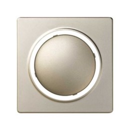 82034-34 Накладка на на светорегулятор с голубой подсветкой основной, нажимной (проходной), S82, S82N, шампан Simon