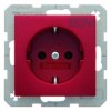 47431922 Штепсельная розетка SCHUKO с надписью цвет: красный, матовый S.1/B.1/B.3/B.7 Glas Berker