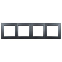 1500640-038 Рамка универсальная, 4 поста, графит Simon 15