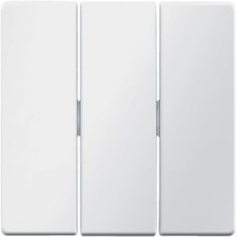 16656089 Клавиши для трехклавишного выключателя цвет: полярная белизна, с эффектом бархата, Q.1 Berker