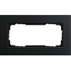1002126 Рамка без перегородки Esprit Черный алюминий 2-постовая Gira