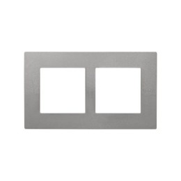 2705620-063 Рамка универсальная, 2 поста, (+суппорт, +шестигранник), 100*171мм, IP44, IK07, Scudo, серый Simon 27