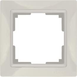 WL03-Frame-01 Рамка на 1 пост (слоновая кость, basic) Snabb basic Werkel a036630