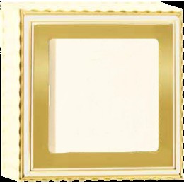 FD01501OP Рамка для накладного монтажа Roma Патинированное золото 1-постовая Fede