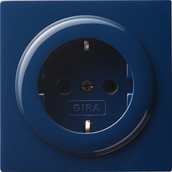 018846 Розетка с заземляющими контактами 16А/250В Синий Gira S-color