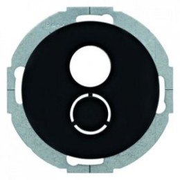 11962035 Центральная панель для розетки к громкоговорителю, R.1, цвет: черный Berker