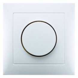 28199909 Поворотный диммер с накладкой и регулирующей кнопкой серия цвет: полярная белизна, матовый S.1 Berker