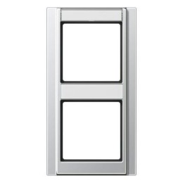 A582NAAL Рамка с шильдиком A 500 Алюминий 2-постовая вертикальная Jung