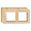 FD01522OP Рамка для накладного монтажа San Sebastian GOLD WHITE PATINA 2-постовая Fede