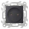 2450442-038 Розетка 2К без защ штор, графит Simon 24