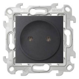 2450442-038 Розетка 2К без защ штор, графит Simon 24