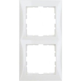 10128982 Рамка S.1 Белый с блеском 2-постовая вертикальная Berker