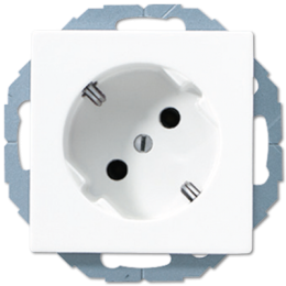 A520-45WW А 500 Белый Розетка с/з с защитными шторками под углом 45° безвинт зажим Jung A серия