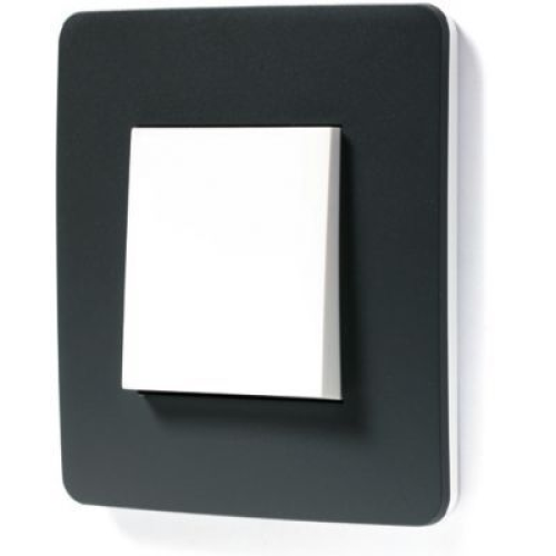 NU280221 Рамка Unica Studio Color Дымчато-Серый / Белый 1-постовая Schneider Electric