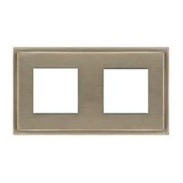 FD01242NS Рамка Madrid Nickel Satin 2-постовая Fede