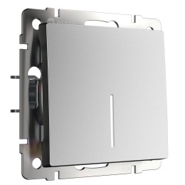 W1110165 Выключатель одноклавишный с подсветкой (серебряный матовый) Werkel a063607