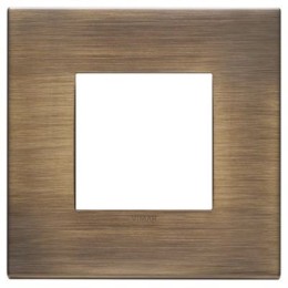 22642.87 Рамка Eikon EXE Античная бронза сатиновая 2-модульная Vimar