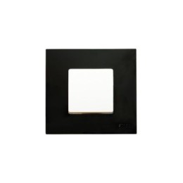 2700617-086 Накладка декоративная на рамку базовую, 1 пост, Simon 27 Play, Arctic, чёрный