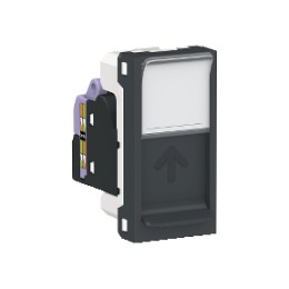 NU341454 Розетка компьютерная, RJ45, одиночная, кат. 6 UTP, 1 Модуль, Антрацит Schneider Electric