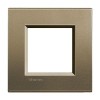 LNA4802SQ Рамка LivingLight Квадрат Коричневый шелк 2-модульная Bticino