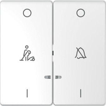 MTN3429-6035 D-life клавиша 2-ная, линзой led, символ: звонок/горничная, белый лотос Merten