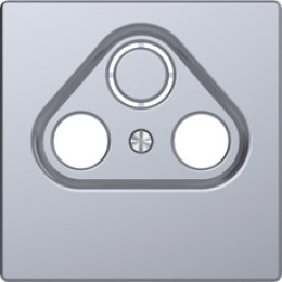 MTN4123-6036 D-life центральная накладка tv розетки, 2/3 отверстий, нерж. сталь Merten