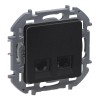Двойная розетка RJ 45 - категория 6 - UTP Антрацит Legrand INSPIRIA 673843