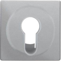 15076084 Центральная панель для замочных выключателей/кнопок, Q.1/Q.3, цвет: алюминиевый, с эффектом бархата Berker