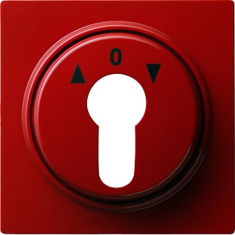 066443 Накладка выключателя с ключом для жалюзи Красный Gira S-color