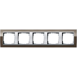 0215766 Рамка Event Clear Коричневый / Алюминий 5-постовая Gira