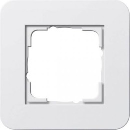 0211410	 Рамка с белой подложкой E3 Белый / Белый 1-постовая Gira