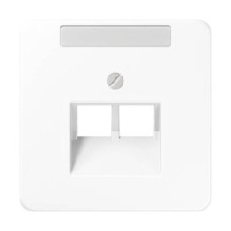 CD569-2NAUAWW CD 500/CD plus Белый Накладка 2-ой наклонной ТЛФ/комп розетки с полем для надписи Jung