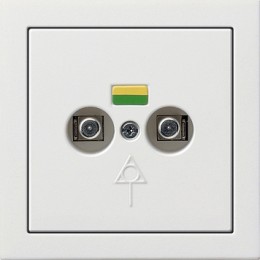 0405112 Коробка выравнивания потенциалов со штепсельным штифтом DIN 42801, двойная Белый Gira F100