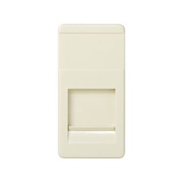 27087-31 Адаптер со шторками на 1 коннектор AMP (UTP, FTP, RJ12), узкий модуль, Simon 27, слоновая кость