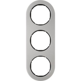 10132004 Рамка R.Classic Черный, нержавеющая сталь 3-постовая Berker