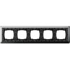0215682 Рамка Classix Art Хром / Черный 5-постовая Gira