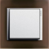 021159 Рамка Event Темно-коричневый / Алюминий 1-постовая Gira