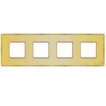 FD01404OB Основа рамок Belle Epoque Metal bright gold 4-постовая гор/верт. Fede
