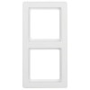 10126089 Рамка Q.1 Полярная белизна с эффектом бархата 2-постовая вертикальная Berker