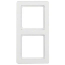 10126089 Рамка Q.1 Полярная белизна с эффектом бархата 2-постовая вертикальная Berker