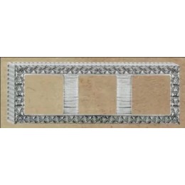FD01523AB Рамка для накладного монтажа San Sebastian Antique silver black 3-постовая Fede