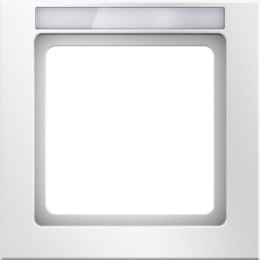 10516099 Рамка с полем для надписей Q.3 Полярная белизна с эффектом бархата 1-постовая Berker