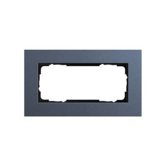 1002227 Рамка без перегородки Esprit Linoleum-Multiplex Синий 2-постовая Gira