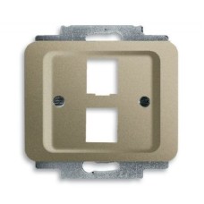 1710-0-3315 (2561-02-260), Плата центральная (накладка) для 2-х разъёмов Modular Jack (артикулы 0210, 0211 и 0219), серия alpha exclusive, цвет палладий, ABB 1710-0-3315 (2561-02-260), Плата центральная (накладка) для 2-х разъёмов Modular Jack (артикулы 0210, 0211 и 0219), серия alpha exclusive, цвет палладий, ABB