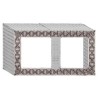 FD01522AB Рамка для накладного монтажа San Sebastian Antique silver black 2-постовая Fede