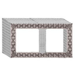 FD01522AB Рамка для накладного монтажа San Sebastian Antique silver black 2-постовая Fede