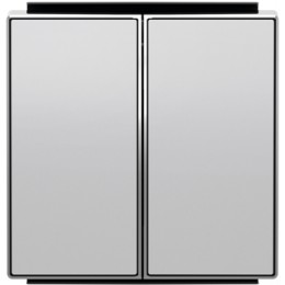 8511 PL Клавиша для выключателей/переключателей/кнопок 2-клав серебряный, ABB