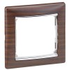 770371 Рамка Valena Темное дерево / Серебро 1-постовая Legrand