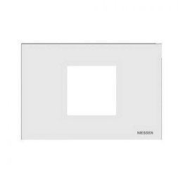 N2472 BL Рамка итальянского стандарта Zenit Альпийский белый 2 модуля ABB