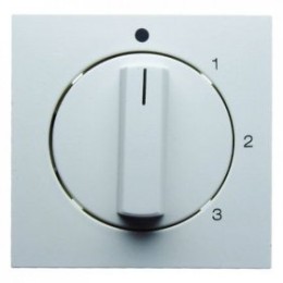 10961909 Центральная панель с вращающейся ручкой для 3-уровневого выключателя цвет: полярная белизна, матовый S.1/B.1/B.3/B.7 Glas Berker